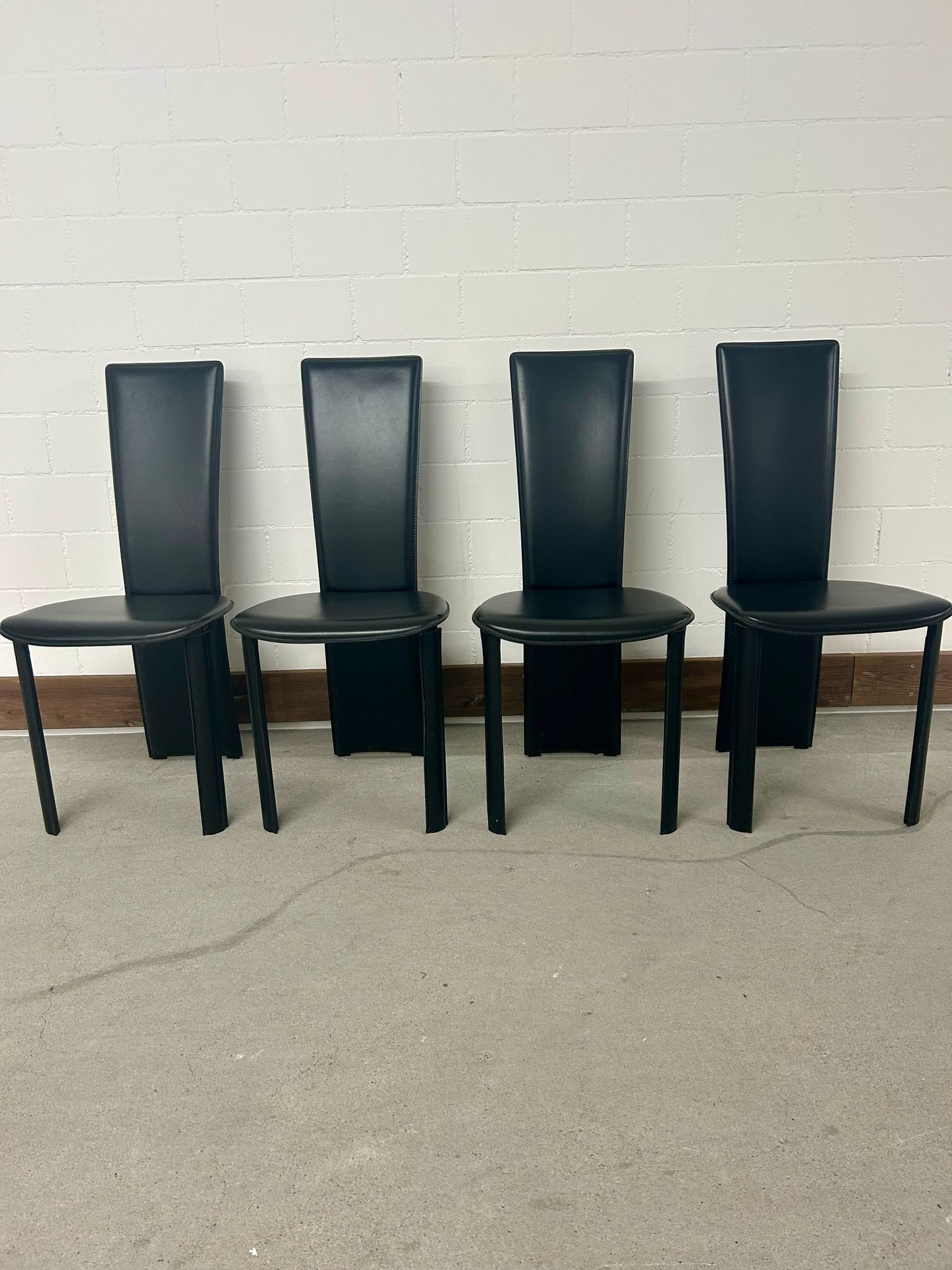 4 Design Stühle Leder Frag Psyra Handgefertigt Italien