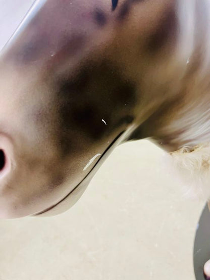 Lebensgrosser Rentier aus Polyesterguss und Airbrush