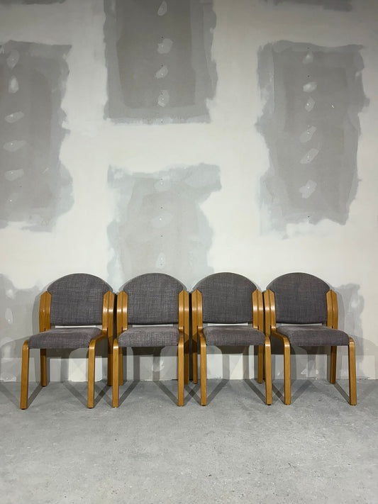 4er Set Polsterstühle Esszimmerstühle Büro Vintage Sessel