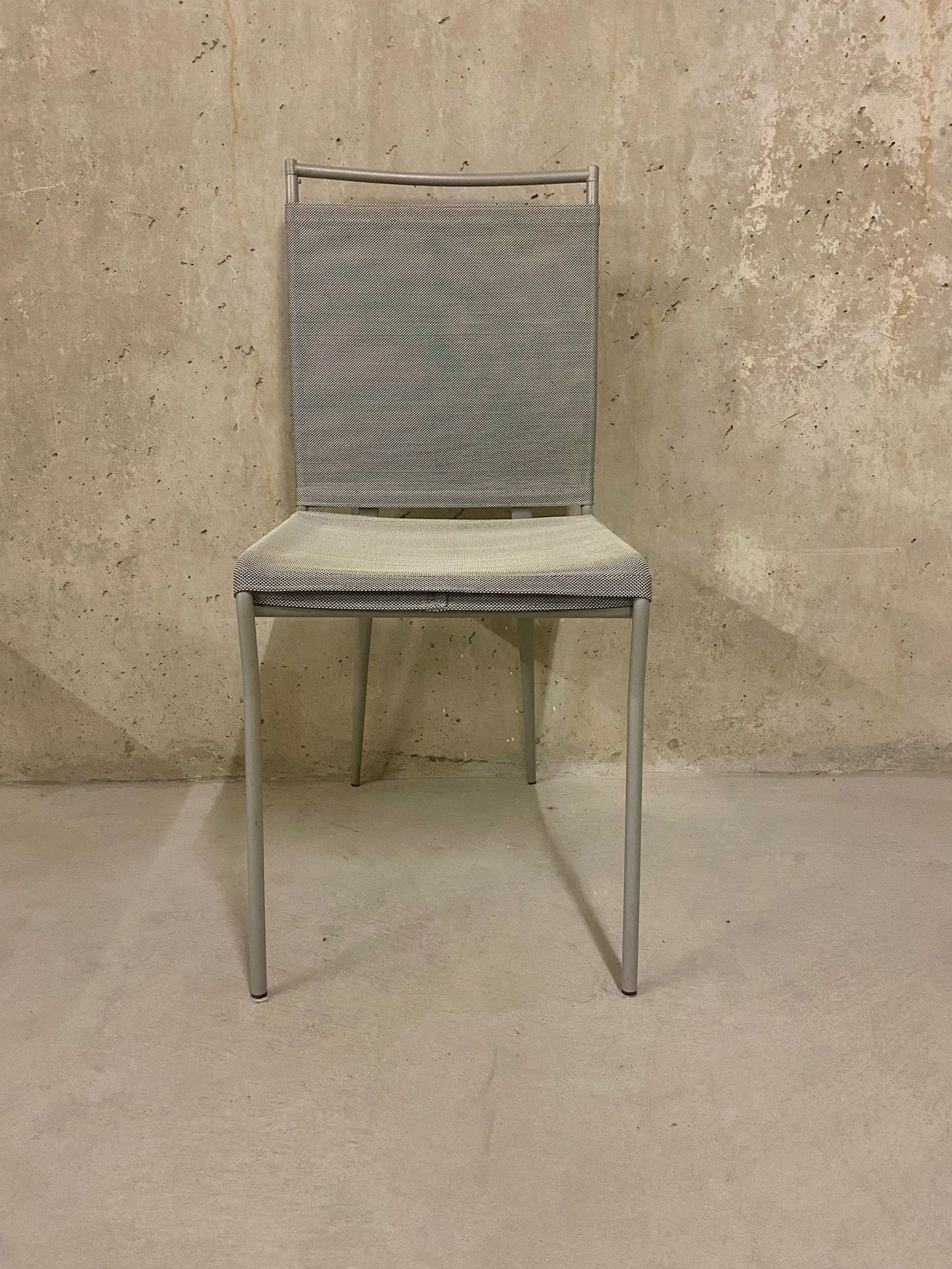 4er Set Moderne Esszimmerstühle, Stoff/Metall, grau, Stühle