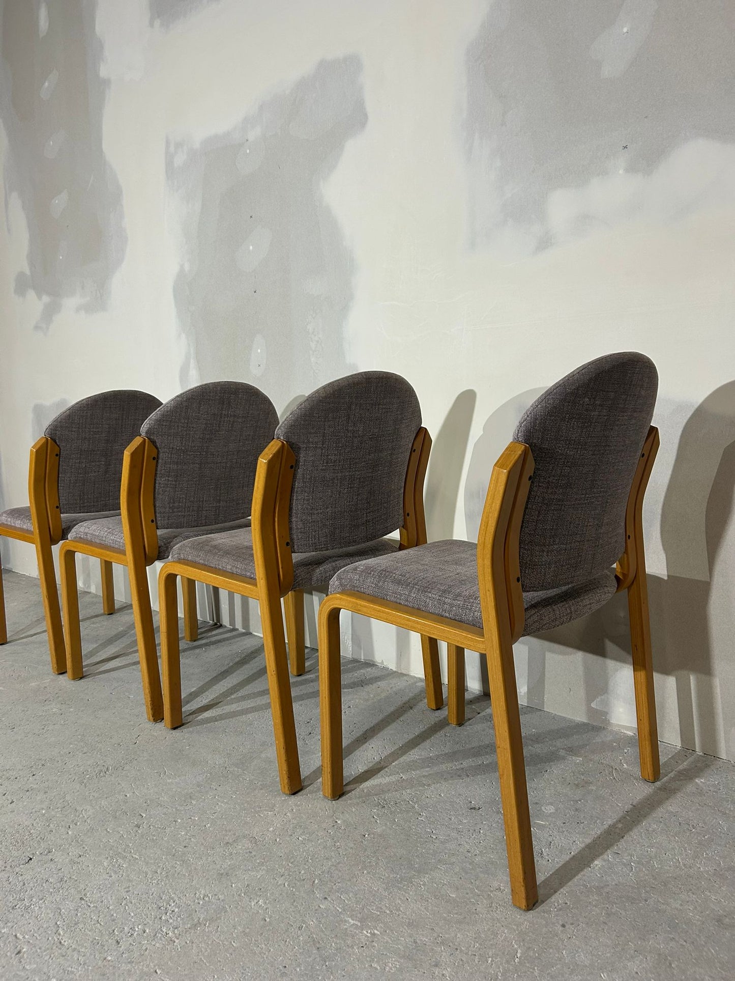 4er Set Polsterstühle Esszimmerstühle Büro Vintage Sessel