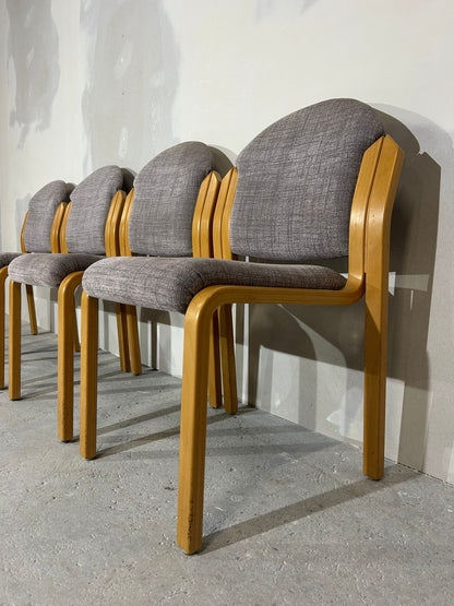 4er Set Polsterstühle Esszimmerstühle Büro Vintage Sessel