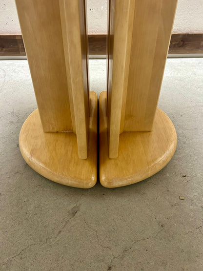 6 Eckiger Esstisch Erle mit 2 Einlegeplatten stabil Tisch