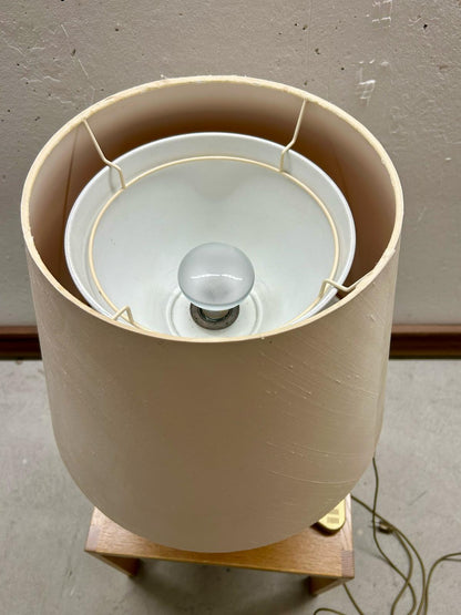 Seltene Tisch Lampe Travertin Vintage 60er, Made in Italy