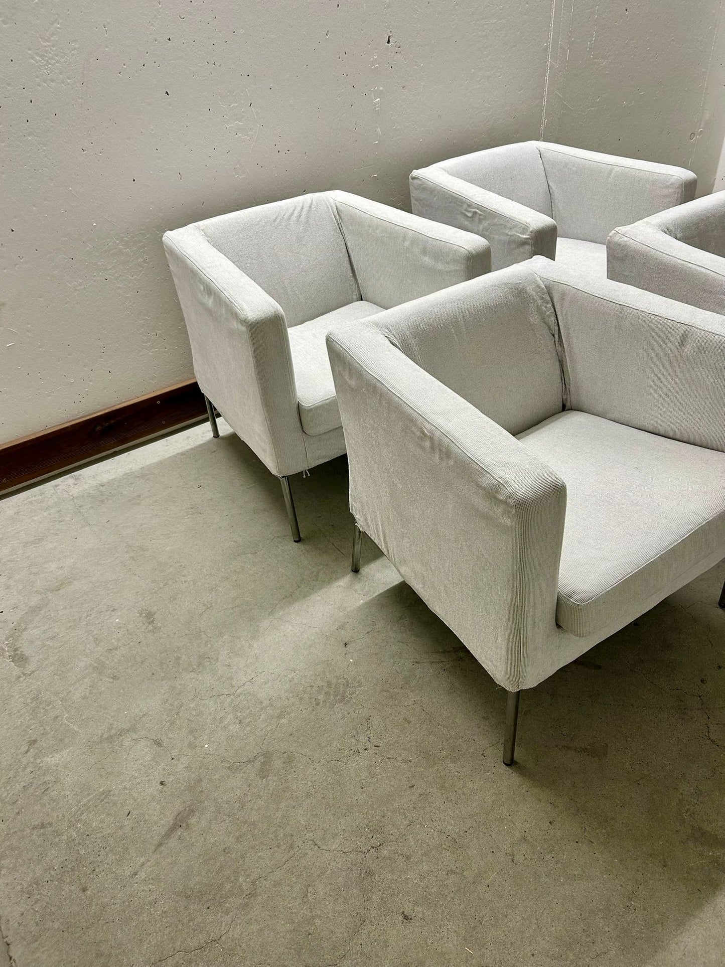 Moderne Ikea Klappsta Stoffsessel, weiss, guter Zustand