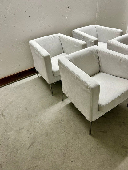 Moderne Ikea Klappsta Stoffsessel, weiss, guter Zustand