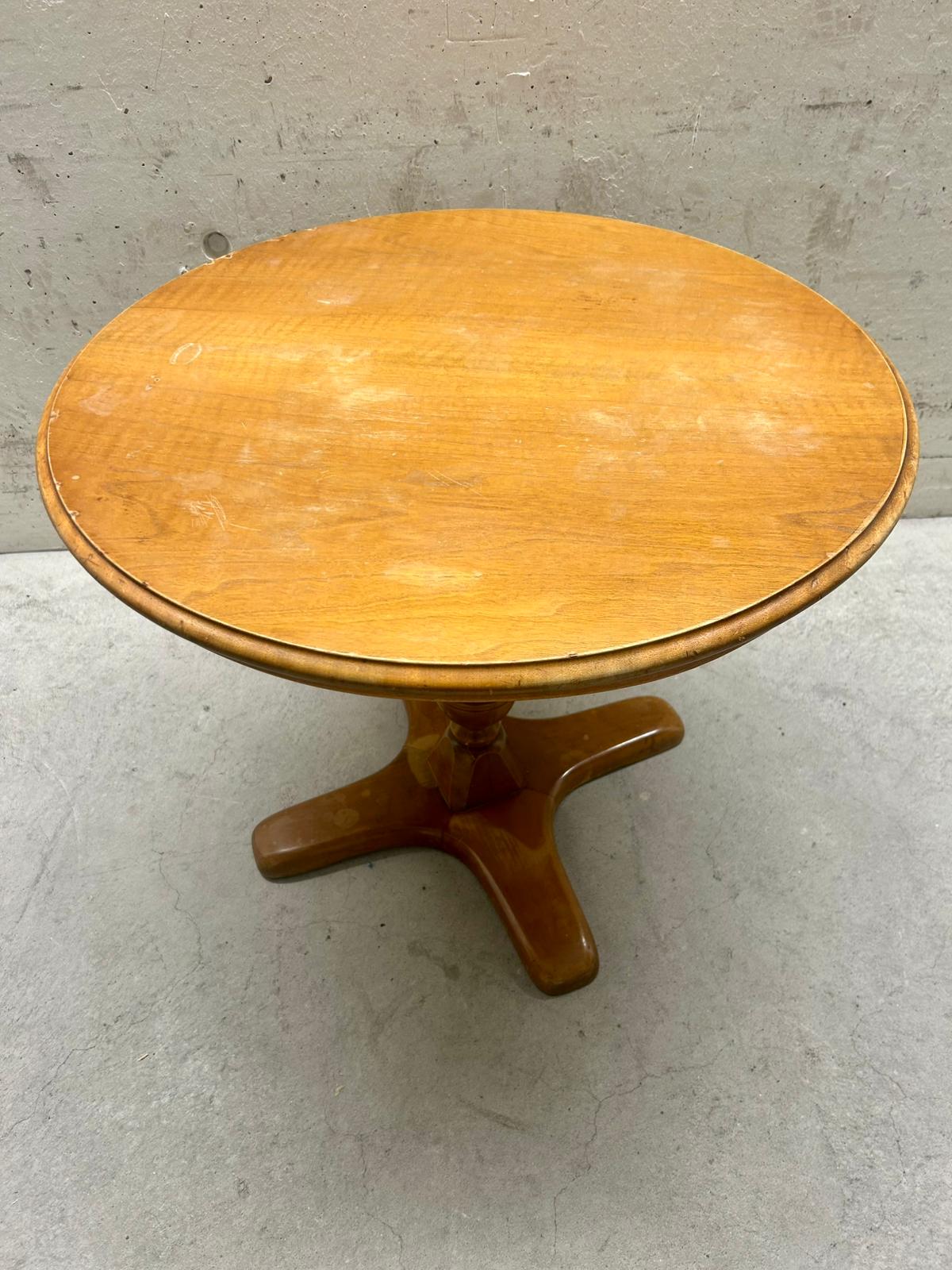Runder Holz Tisch/Beistelltisch Vintage massiv