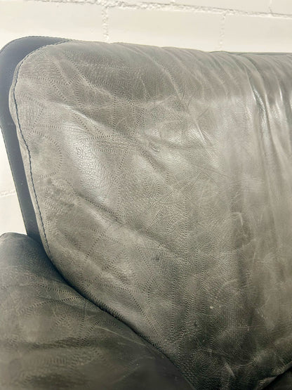 Leolux Leder Sofa Schwarz/GrauVintage Retro 80er Jahre