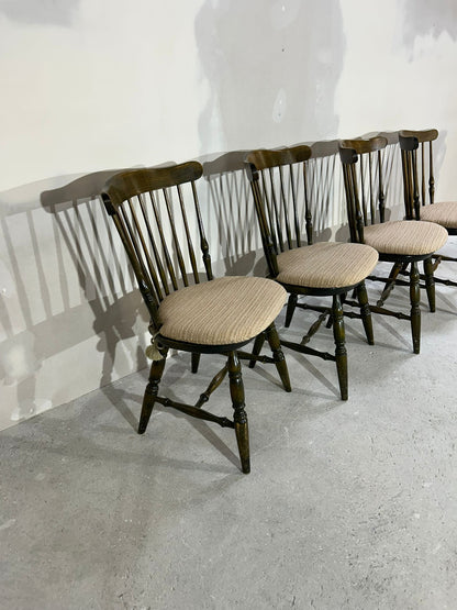 4er Set Stühle "Nesto" Vintage Skandi-Stil Mid Century Holz