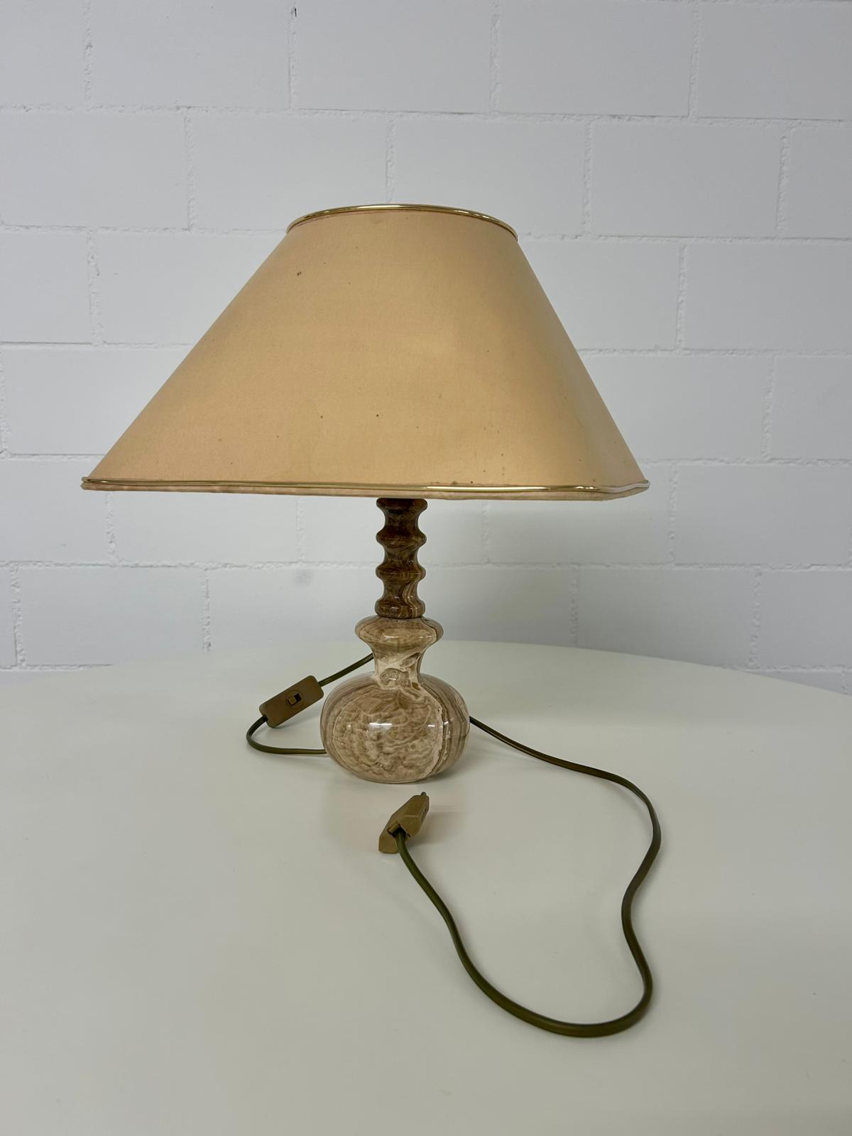 Vintage Marmor Lampe Tischlampe Nachttischlampe Marmorfuss
