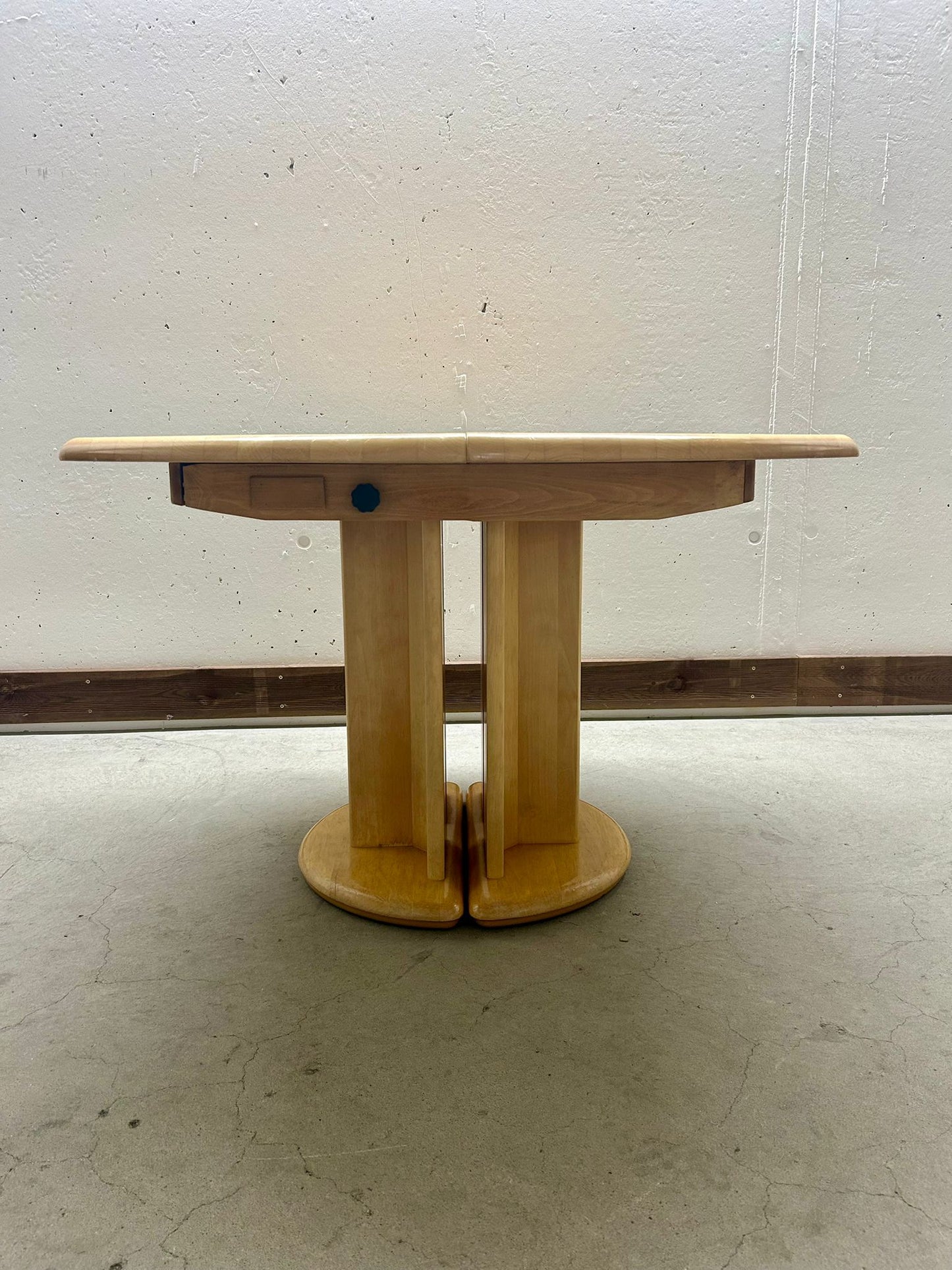 6 Eckiger Esstisch Erle mit 2 Einlegeplatten stabil Tisch