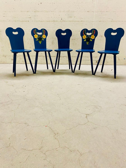 5er Set Vintage Stabellen aus Holz, 1920er, 5er Set