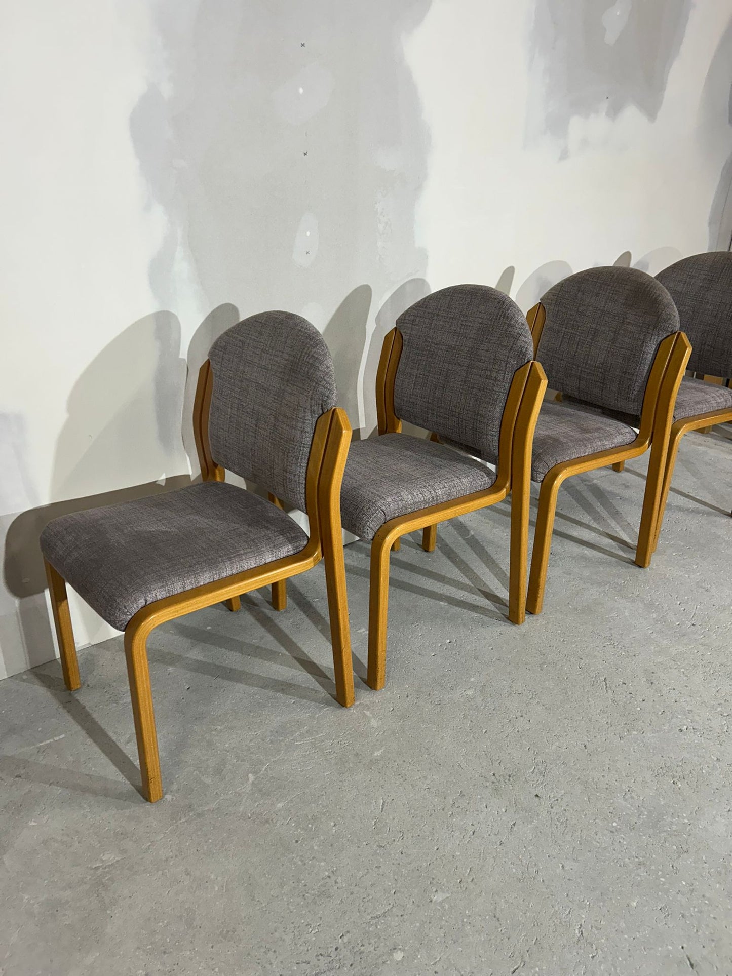 4er Set Polsterstühle Esszimmerstühle Büro Vintage Sessel