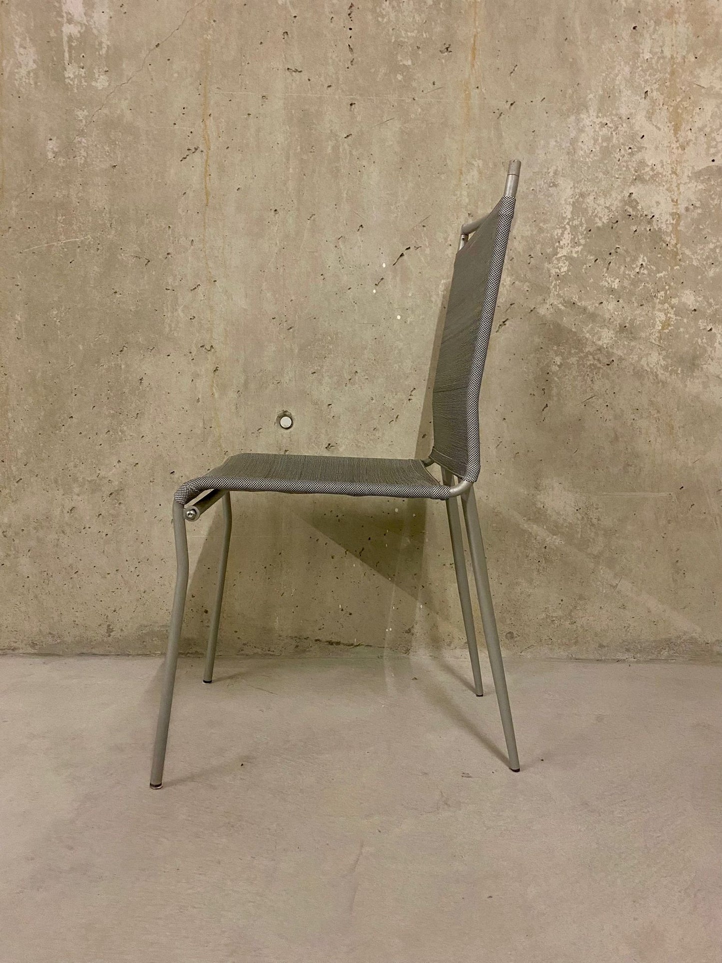 4er Set Moderne Esszimmerstühle, Stoff/Metall, grau, Stühle