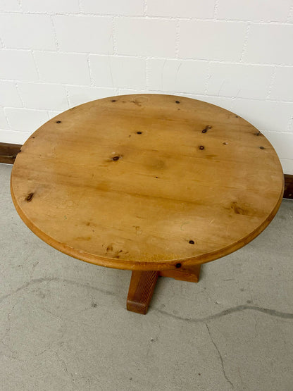 Rustikaler Beistelltisch/ Couchtisch, rund, massiv