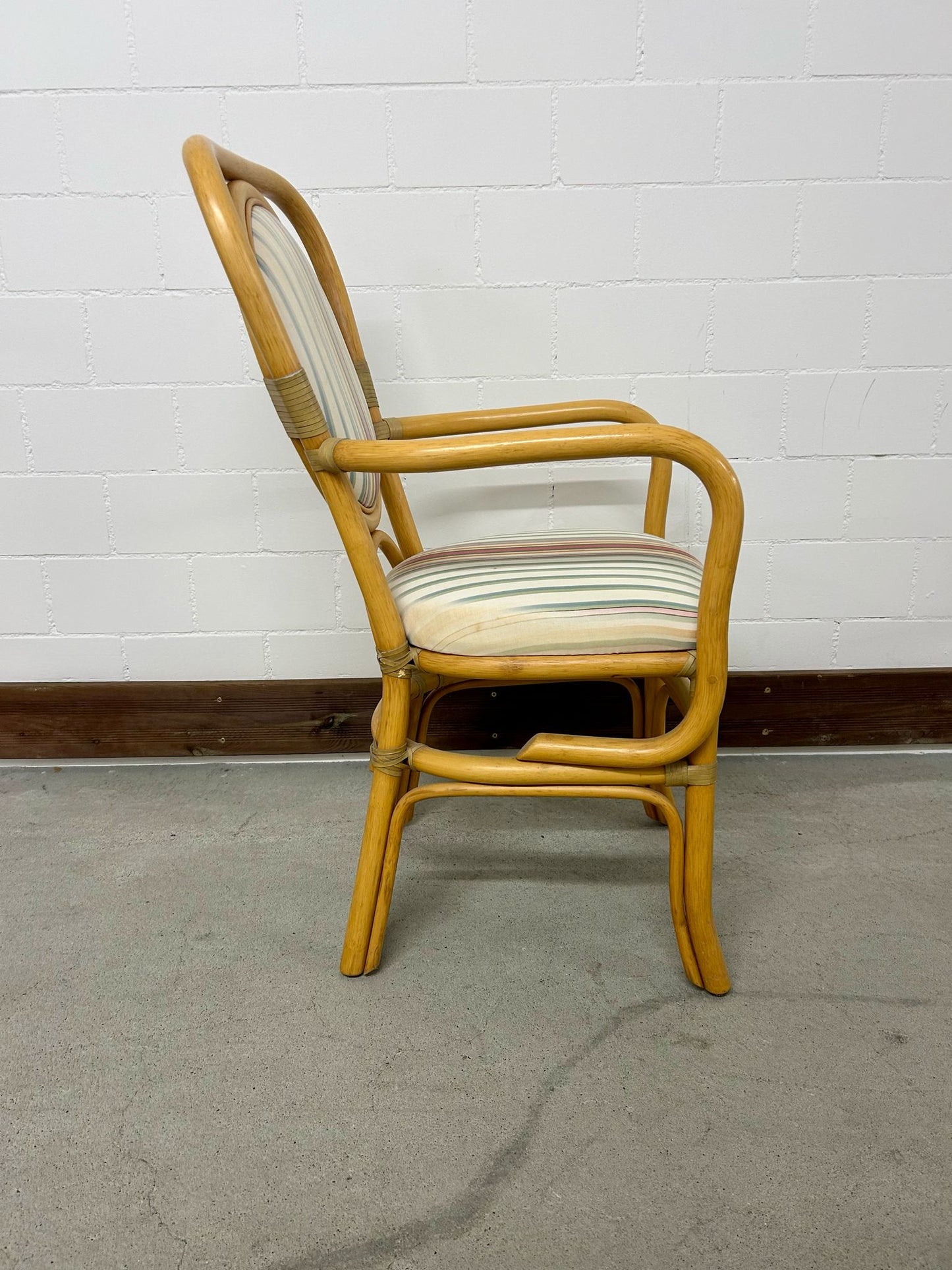 4 Bambus Stühle Esszimmer/ Garten Stühle Vintage 70er Jahre
