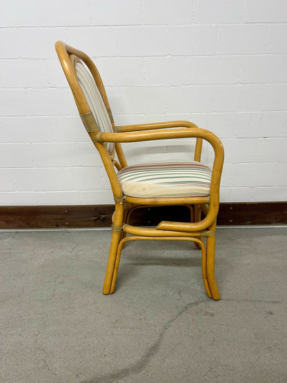 4 Bambus Stühle Esszimmer/ Garten Stühle Vintage 70er Jahre