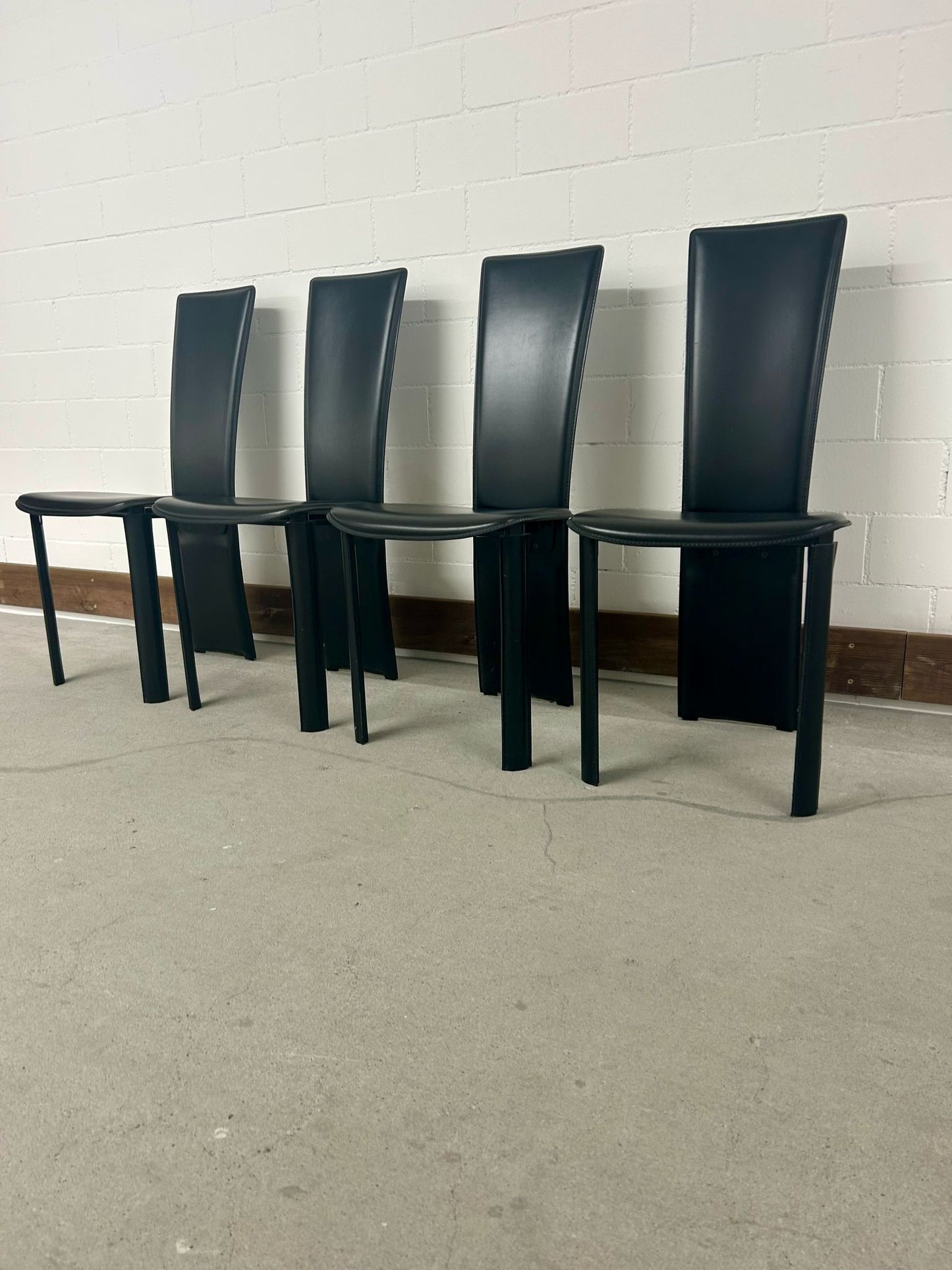 4 Design Stühle Leder Frag Psyra Handgefertigt Italien
