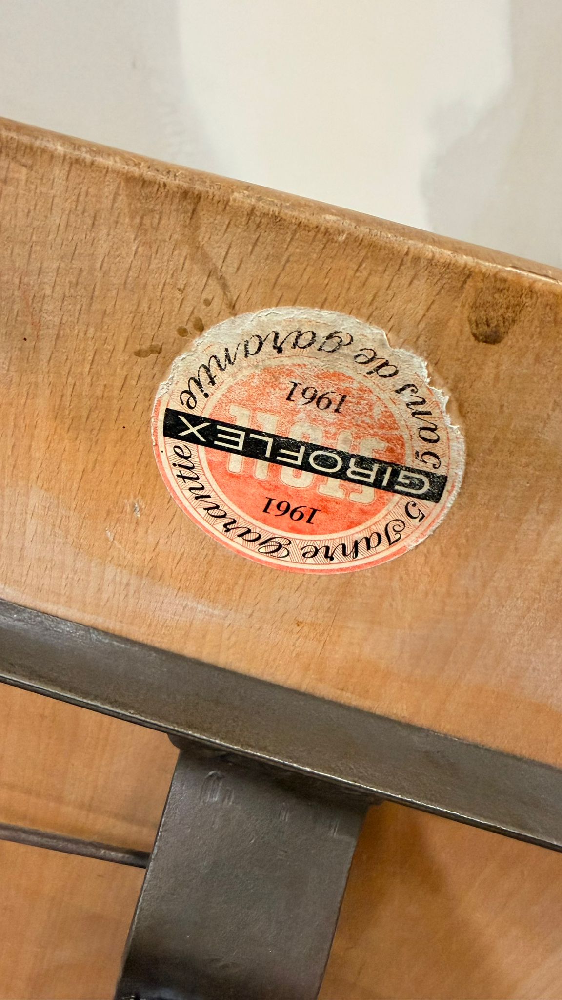 Vintage Bürostuhl aus Holz auf Rollen Giroflex, Schweiz 1961