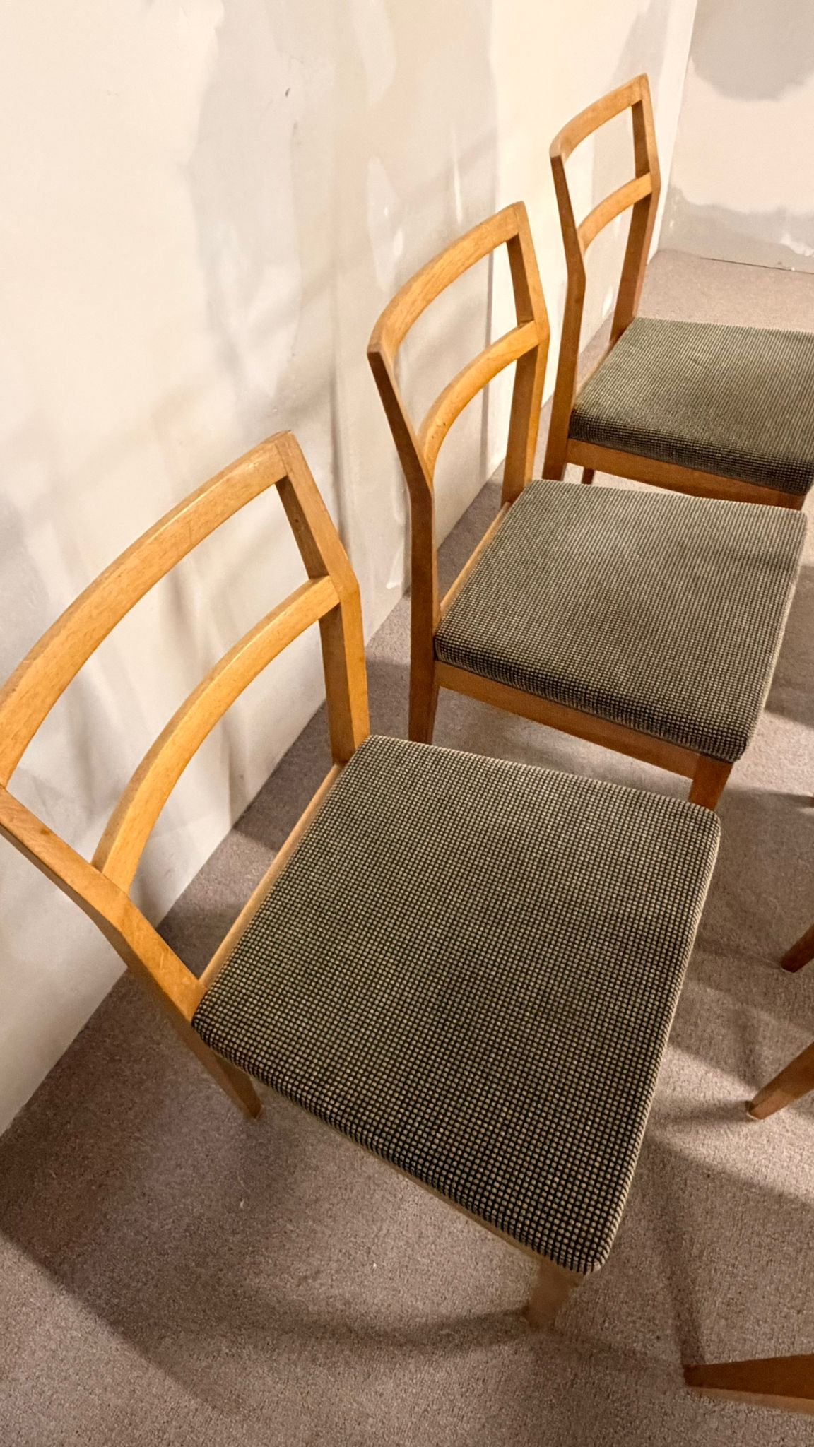 6er Set Mid Century dänische Esszimmerstühle Teakholz