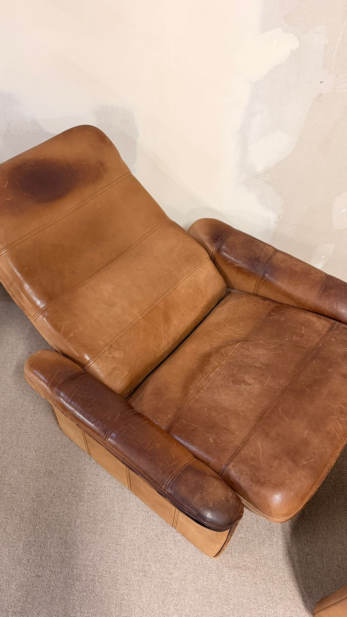 De Sede Sessel DS-50 aus Büffelleder aus den 80er Jahren