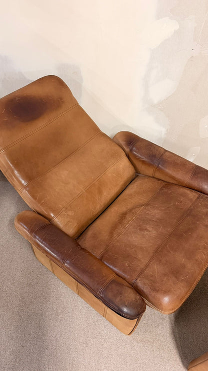 De Sede Sessel DS-50 aus Büffelleder aus den 80er Jahren