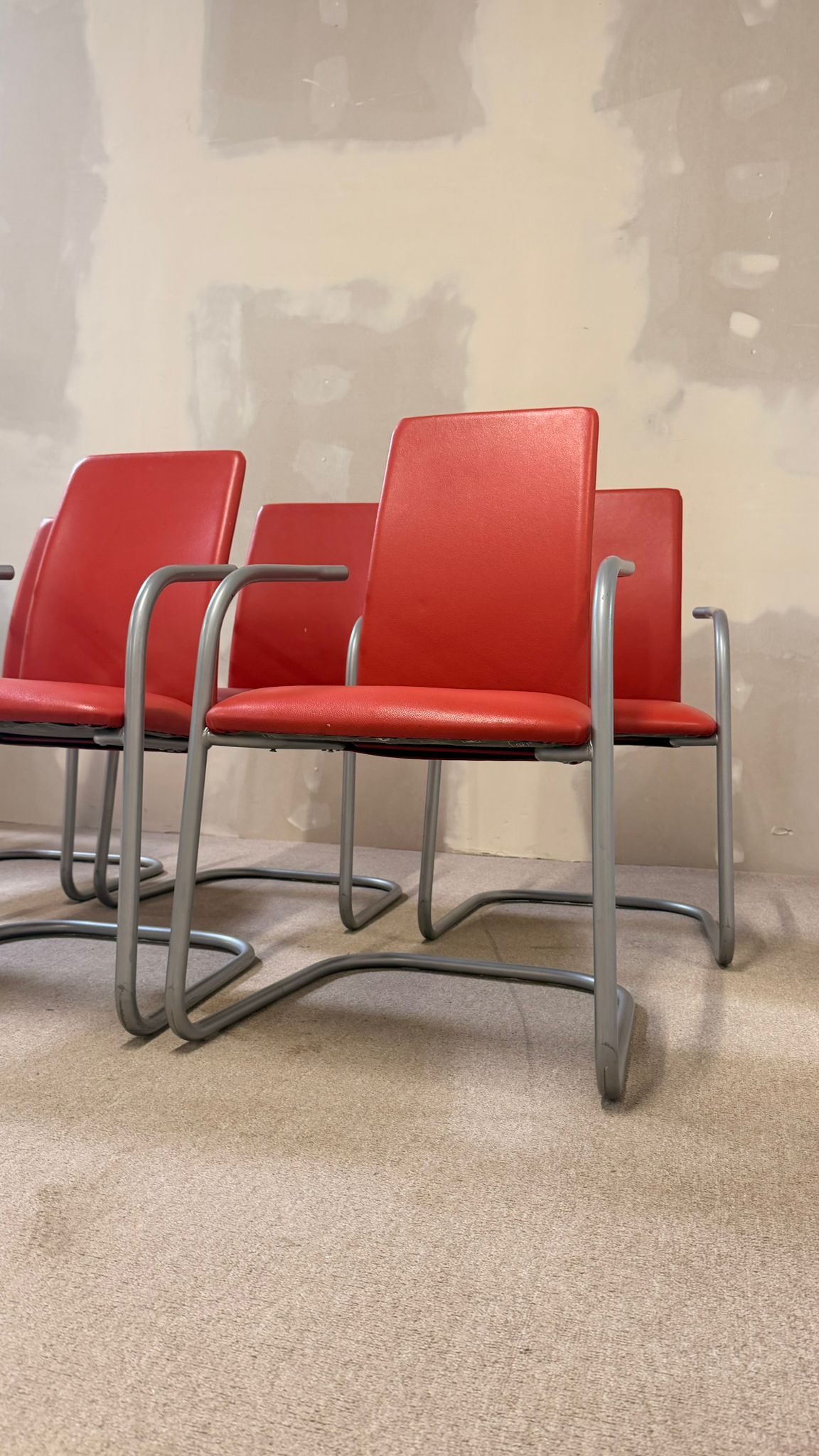 6er Set Effezeta Italia Design Freischwinger Stühle