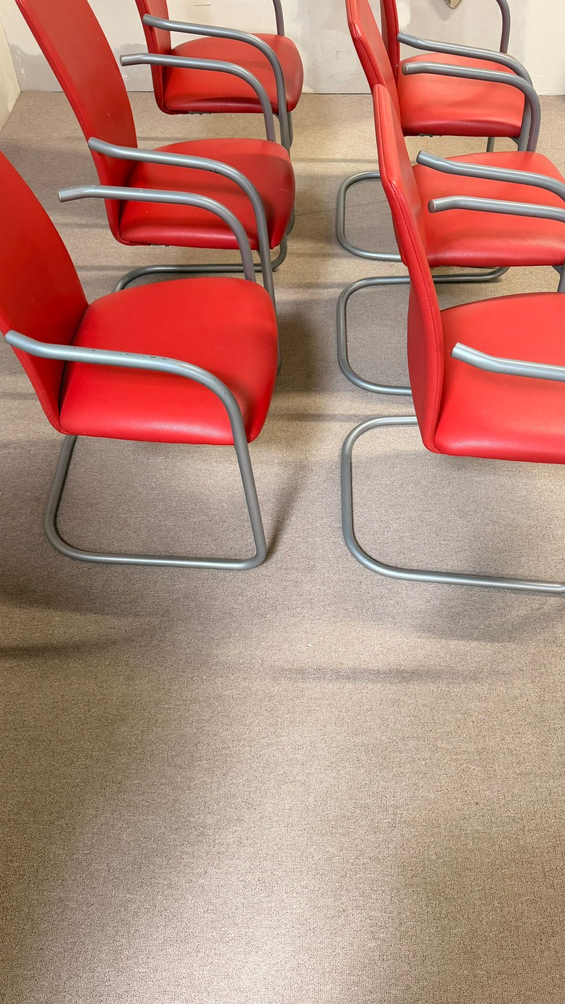 6er Set Effezeta Italia Design Freischwinger Stühle