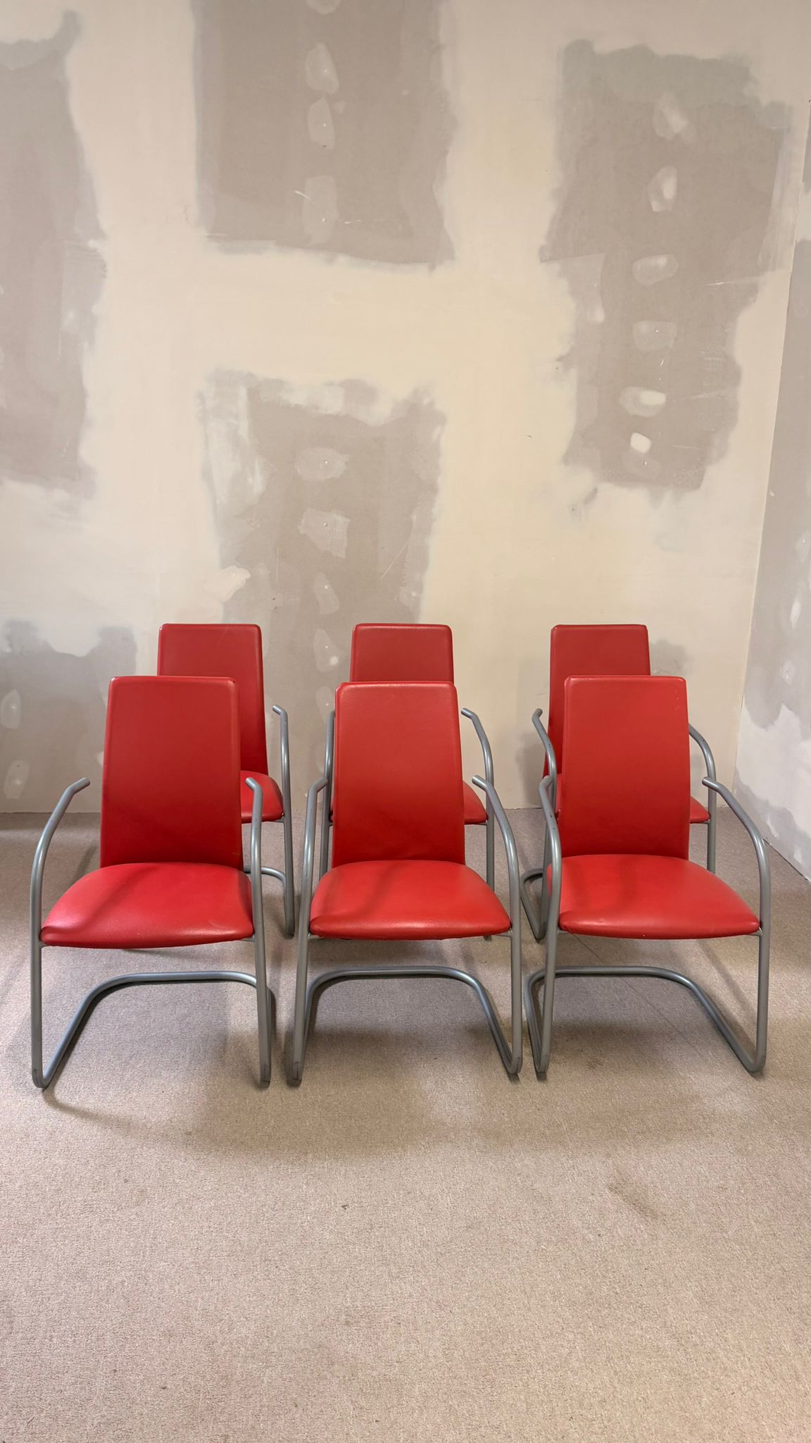 6er Set Effezeta Italia Design Freischwinger Stühle