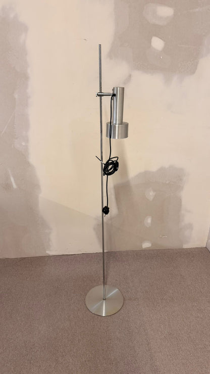 70er Vintage Aluminium Stehlampe, minimalistische Spotlampe