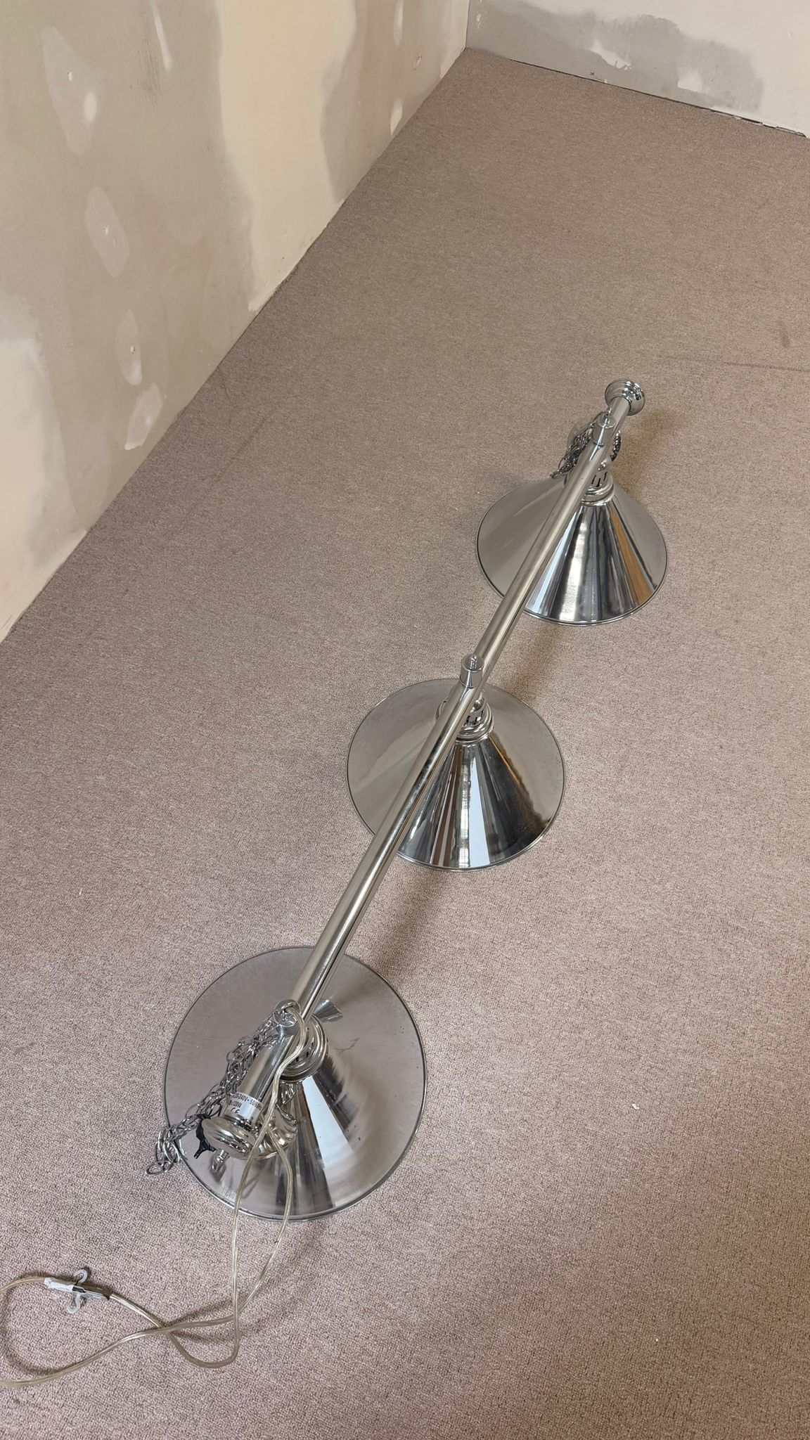 Hängelampe/ Billardlampe 3-flammig Chrom