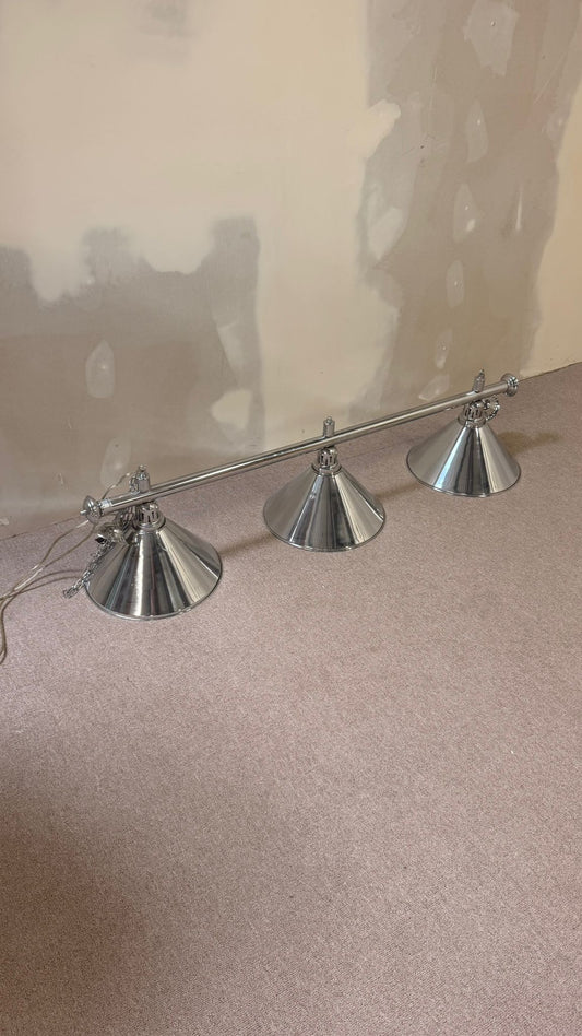 Hängelampe/ Billiardlampe 3-flammig Chrom