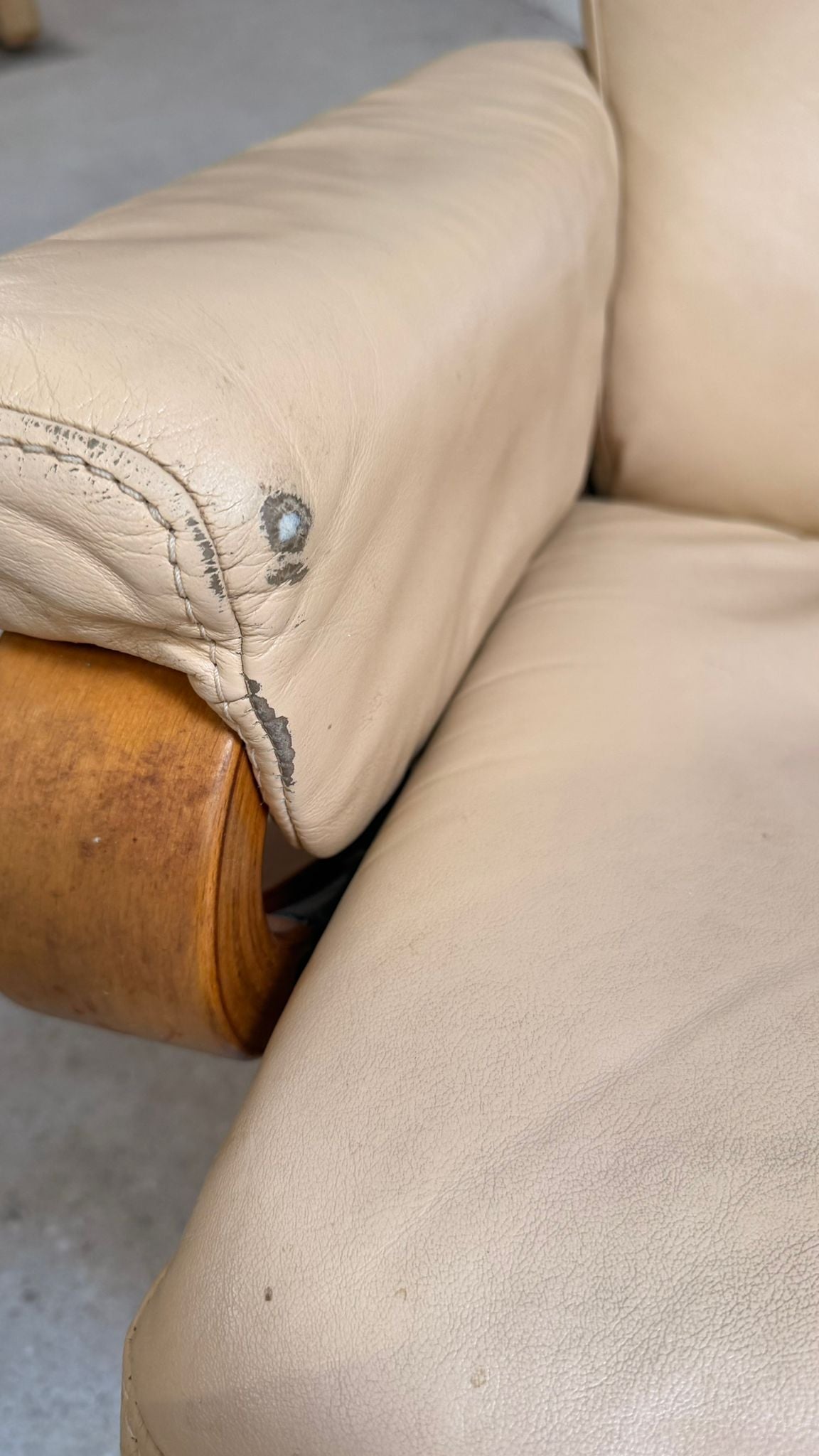 Relaxsessel aus Leder in Beige von Himolla