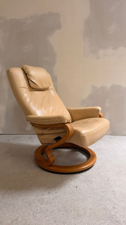 Relaxsessel aus Leder in Beige von Himolla