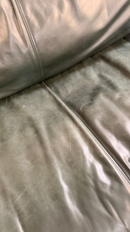 Dänisches 3-Sitzer Sofa aus Teak und dunkelgrünem Leder 70`s