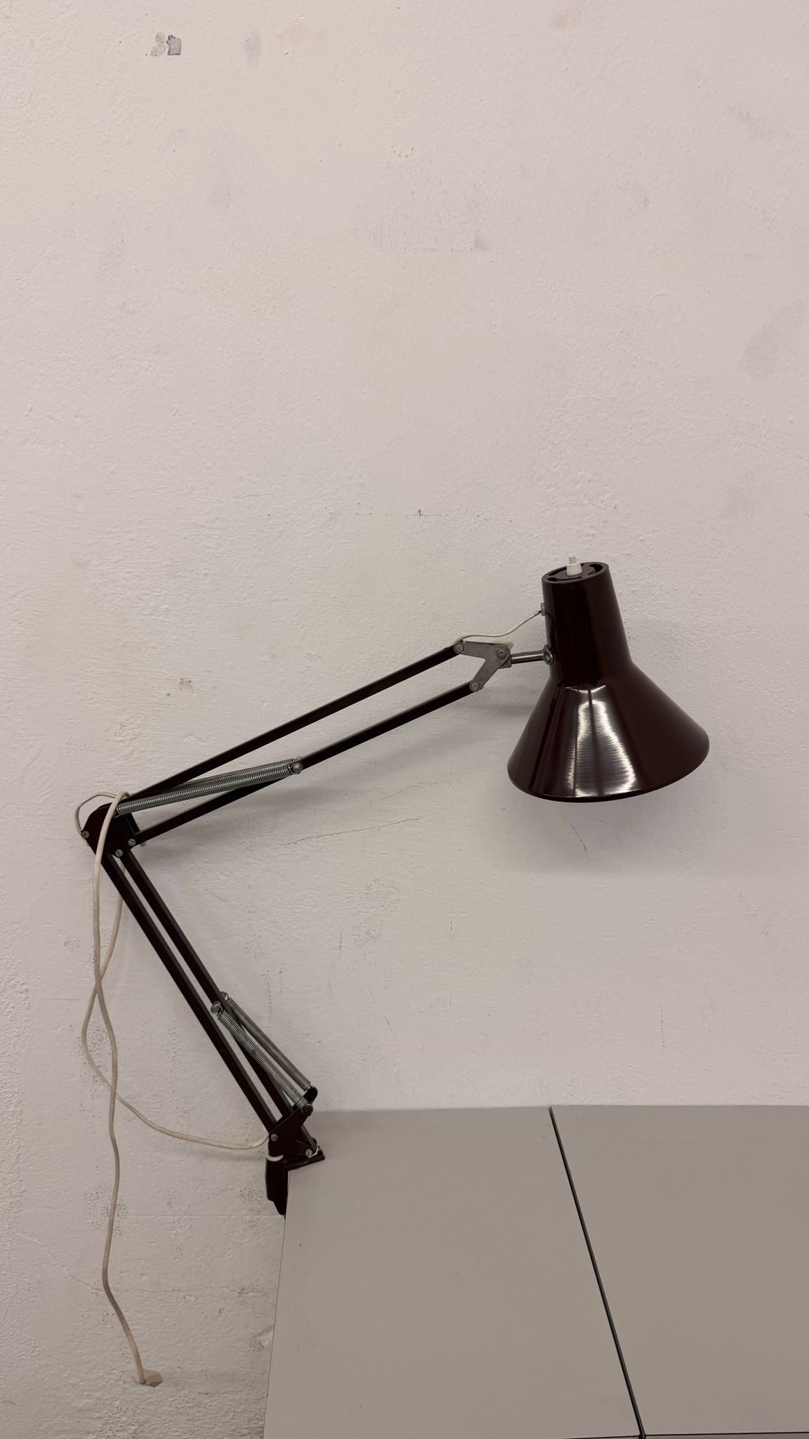 Vintage Arbeitsleuchte/ Architektenlampe mit Gelenkarm 70`s