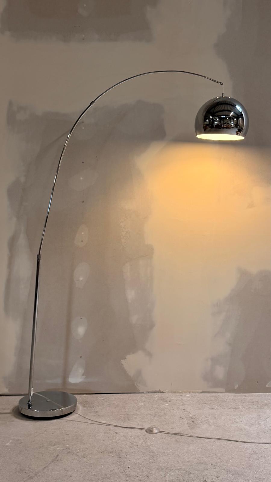 Design Bogenlampe in Chrom 1-flammig