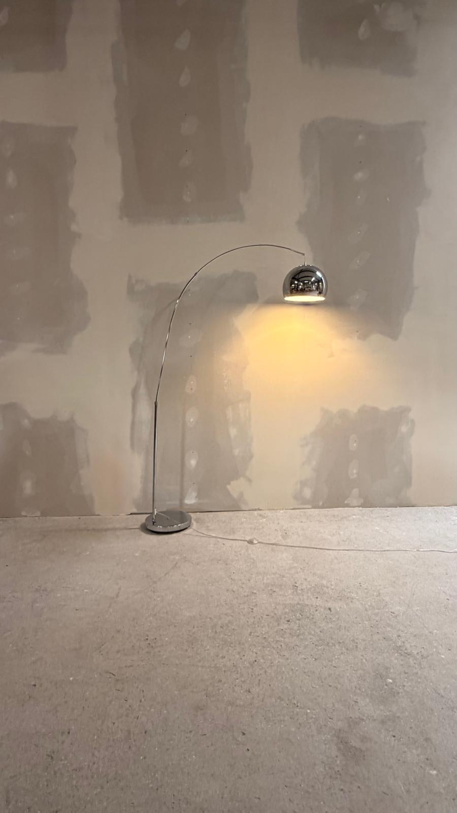 Design Bogenlampe in Chrom 1-flammig