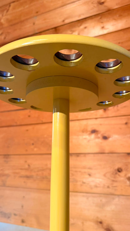 Vintage Design Regenschirmständer Gelb aus den 80er