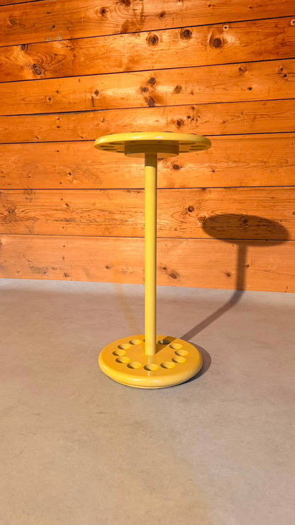Vintage Design Regenschirmständer Gelb aus den 80er