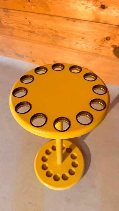 Vintage Design Regenschirmständer Gelb aus den 80er