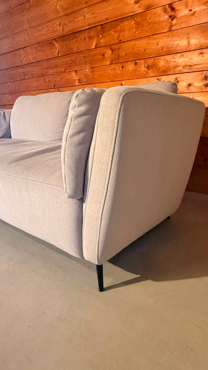 Modernes Design 2-Sitzer Sofa in Creme Grau Candy Cartagena