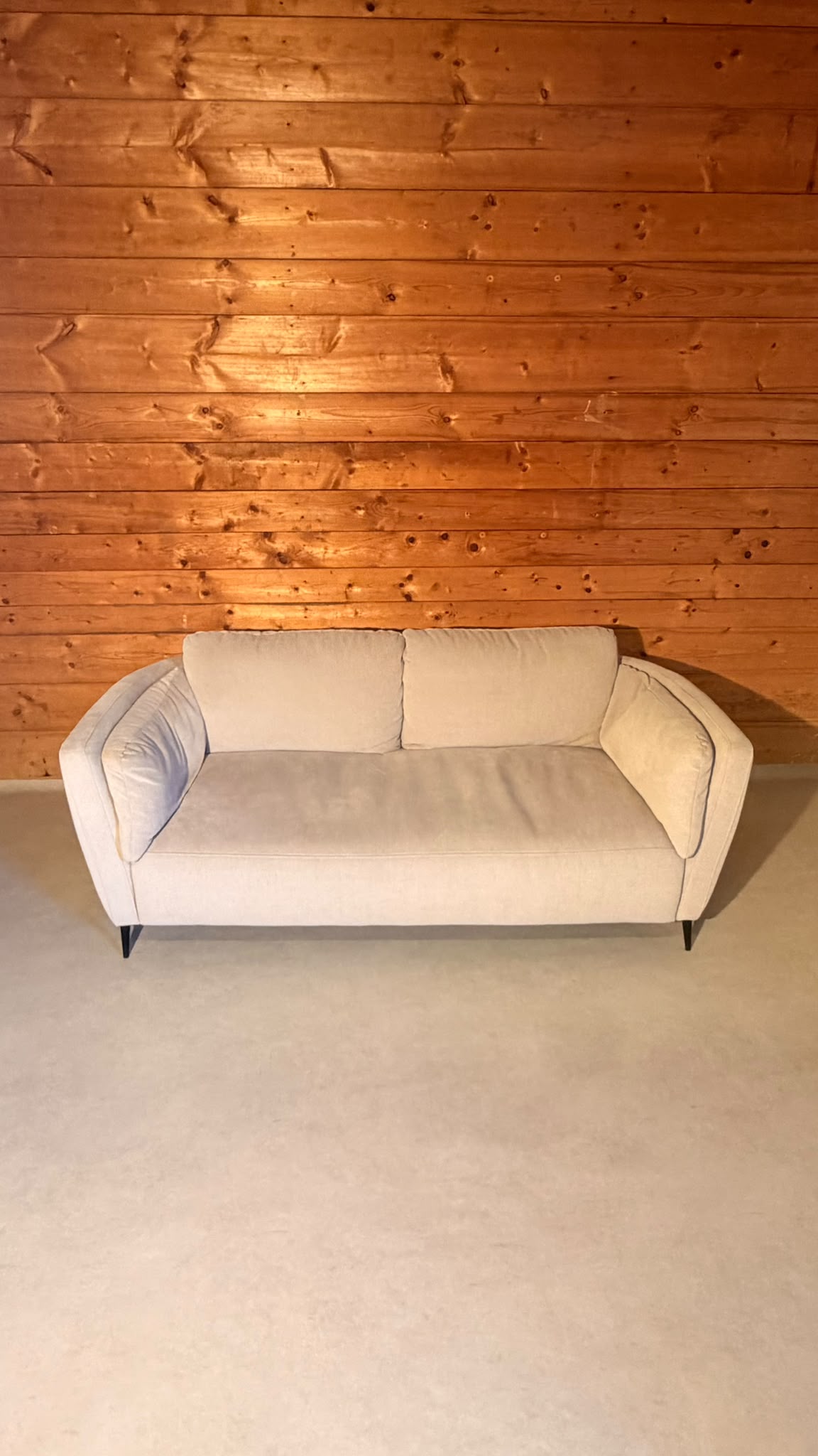 Modernes Design 2-Sitzer Sofa in Creme Grau Candy Cartagena