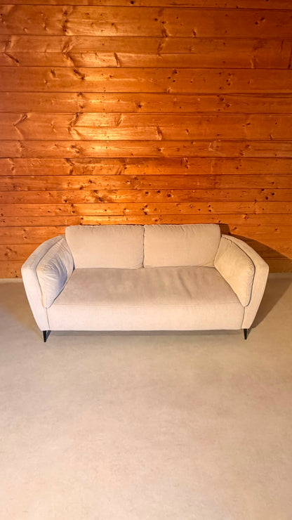 Modernes Design 2-Sitzer Sofa in Creme Grau Candy Cartagena