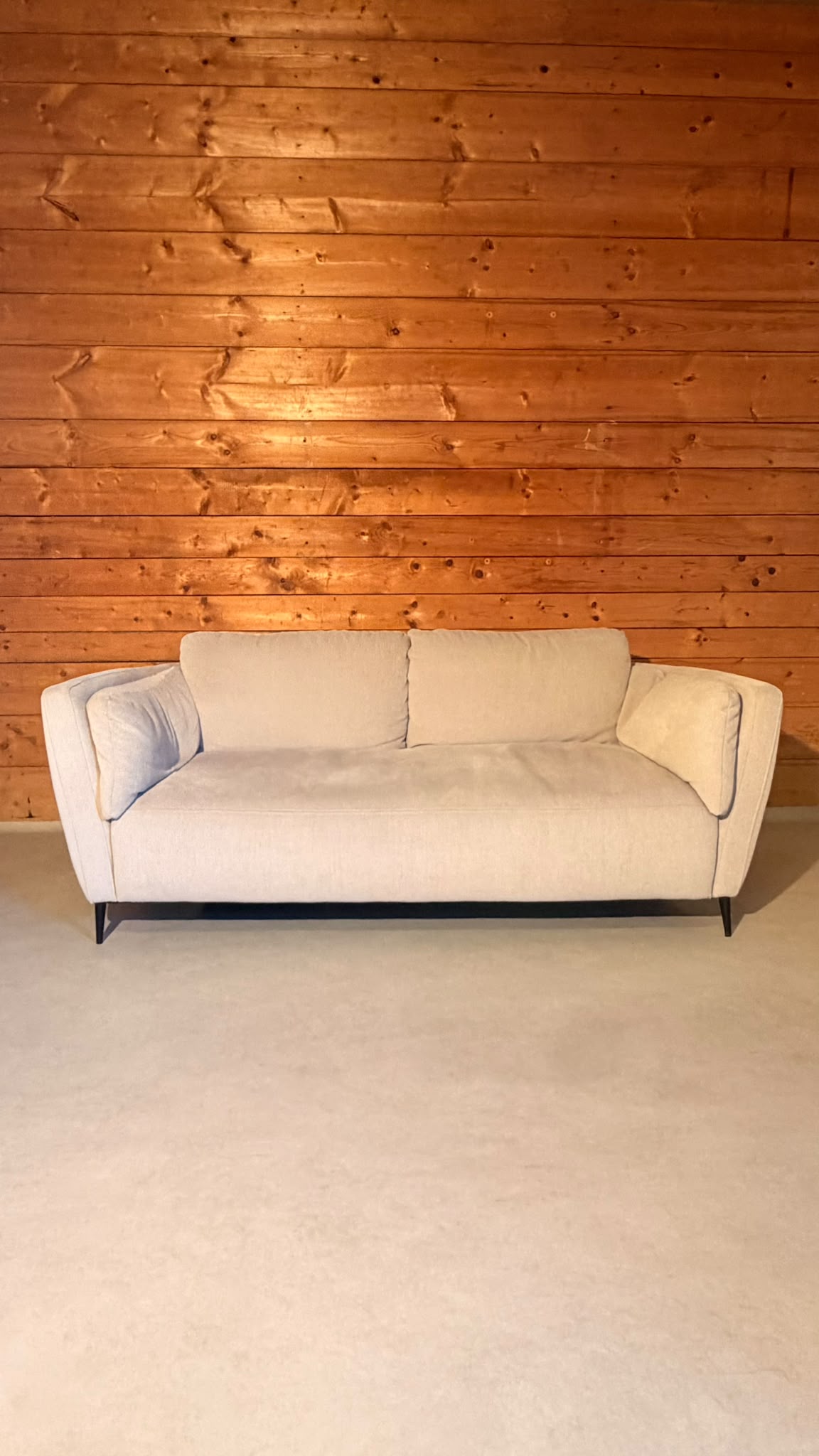 Modernes Design 2-Sitzer Sofa in Creme Grau Candy Cartagena