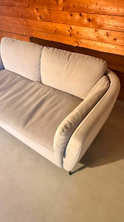 Modernes Design 2-Sitzer Sofa in Creme Grau Candy Cartagena
