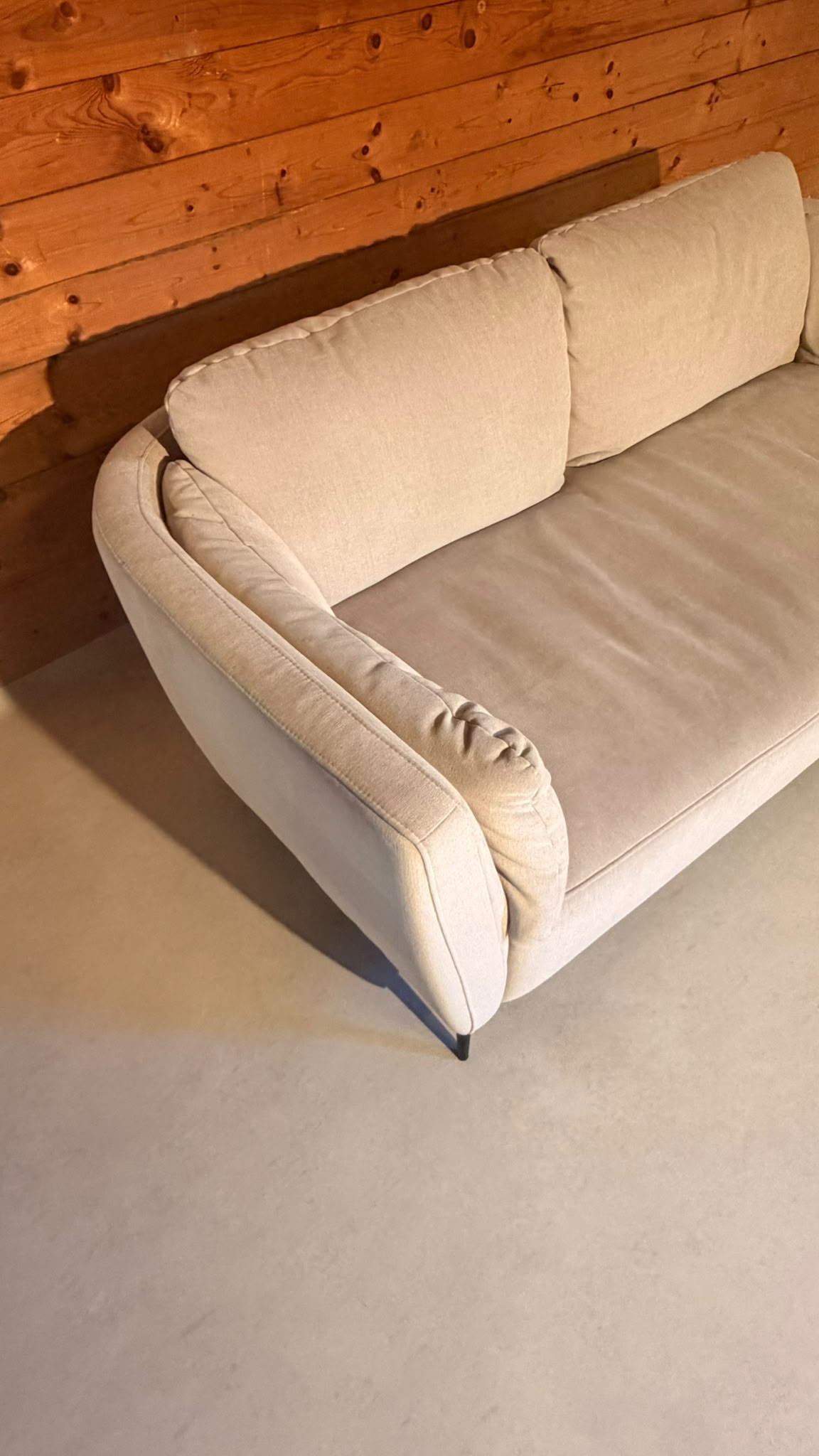 Modernes Design 2-Sitzer Sofa in Creme Grau Candy Cartagena