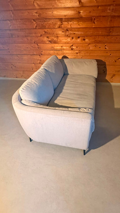 Modernes Design 2-Sitzer Sofa in Creme Grau Candy Cartagena