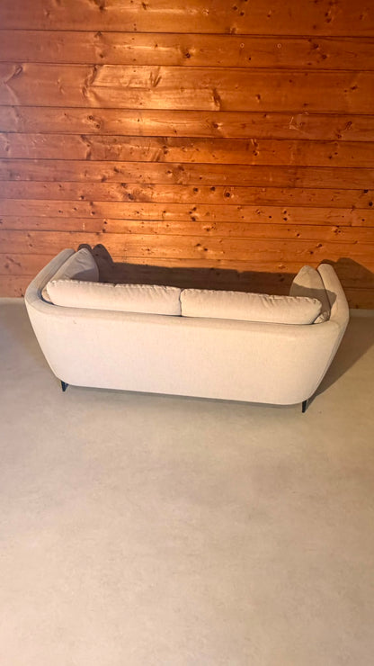 Modernes Design 2-Sitzer Sofa in Creme Grau Candy Cartagena