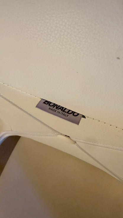Bonaldo Design Stühle Alanda aus Leder Weiss Made in Italy